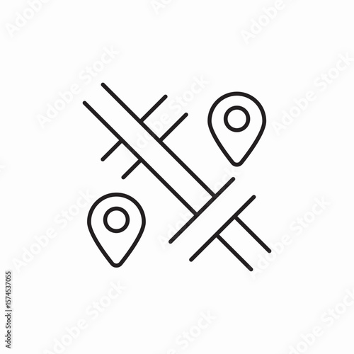 navigation car location icon sign vector