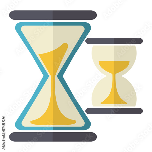 Vector Illustration Hourglass Time Concept