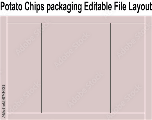 Packaging template design with dividing lines layout editable