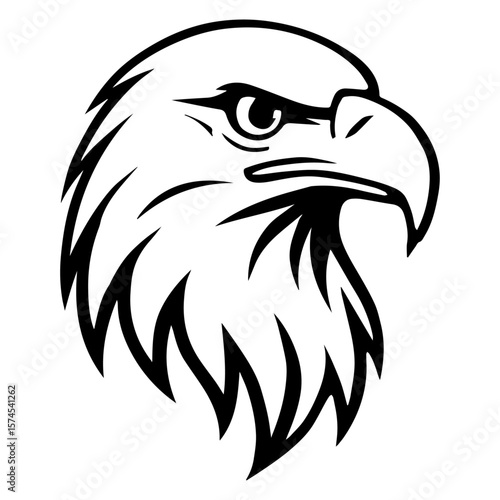 Majestic Eagle Head Icon Vector - Symbol of Freedom, Power, and Vision
