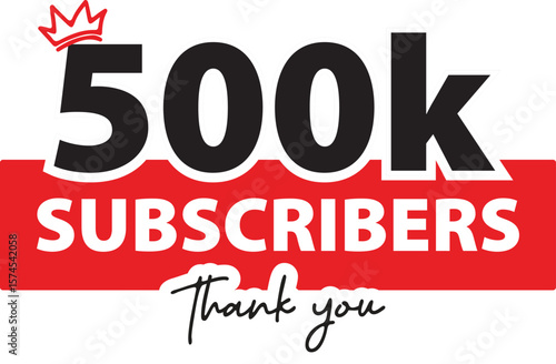 500k social media subscribers celebration design template