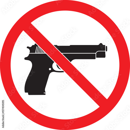 No guns sign, no firearms symbol

