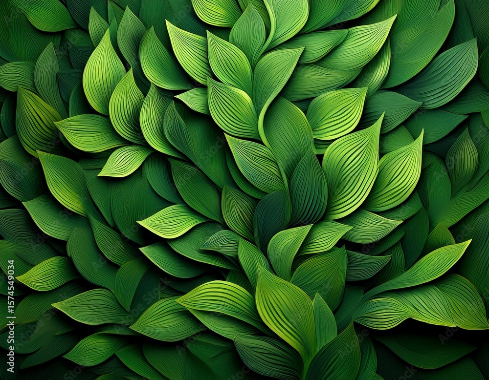 Fototapeta premium abstract green hedge as wallpaper background 3d illustration