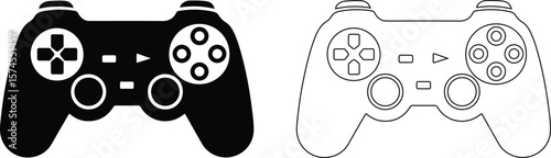 Video game controller icons. Joy Stick Icon Set. game console icon flat symbol. vector illustration on transparent background.
