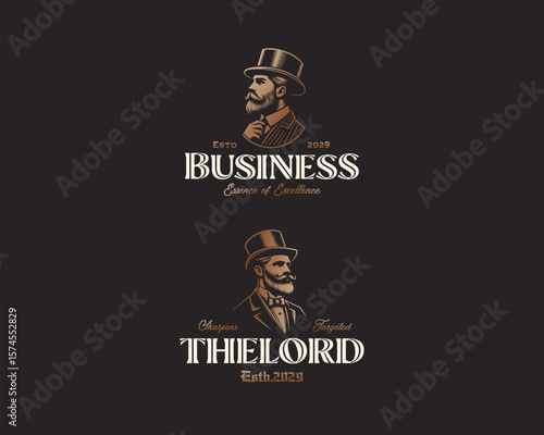 Luxury classic gentleman old money logo template for business