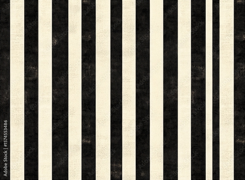 Vertical black and cream stripes with a textured, distressed effect Vertical black and cream stripes with a textured, distressed effect