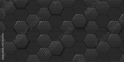 Close-up of black background texture,macro black background texture,Seamless pattern of texture silver or stainless steel hexagon for background. Abstract, Art and Close up object concept