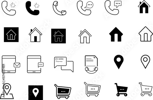 Creative icon set design 