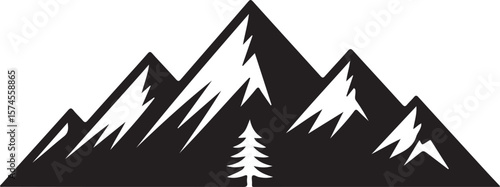 mountain landscape silhouette vector illustration design 