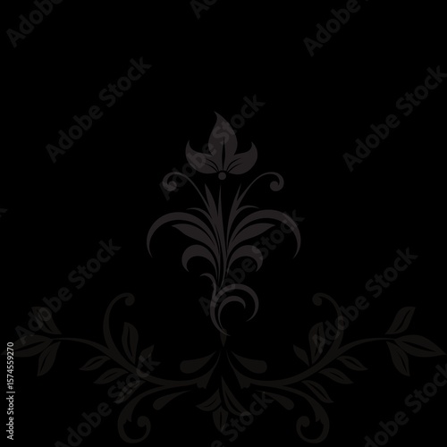 black floral background