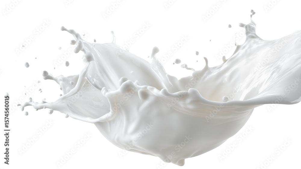 Dynamic splash of fresh milk, dairy product, healthy ingredient, rich in calcium, ideal for advertising and packaging, on transparent background. Dynamic splash of fresh milk, dairy product, healthy ingredient, rich in calcium, ideal for advertising and packaging, on transparent background.