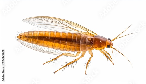 Close-up of a light brown insect