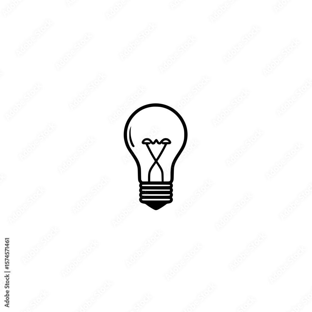 Electric light bulb symbol for smart ideas creativity and innovative thinking design vector Electric light bulb symbol for smart ideas creativity and innovative thinking design vector