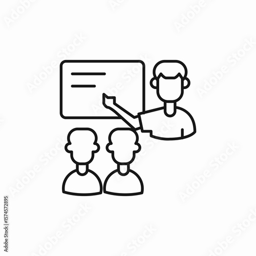 mentor class icon sign vector