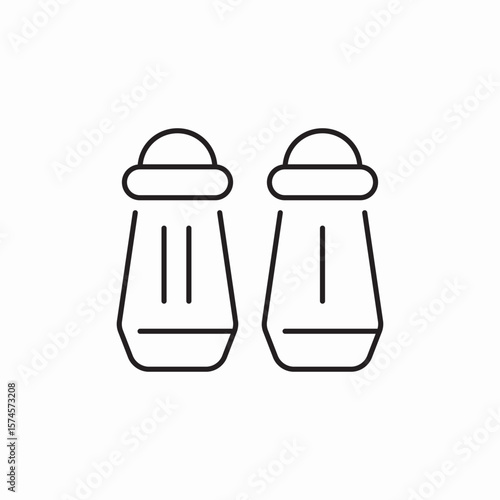 pepper salt shaker icon sign vector