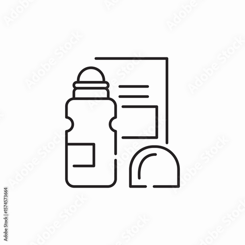 roll on antiperspirant icon sign vector