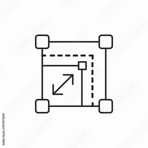 scale size icon sign vector