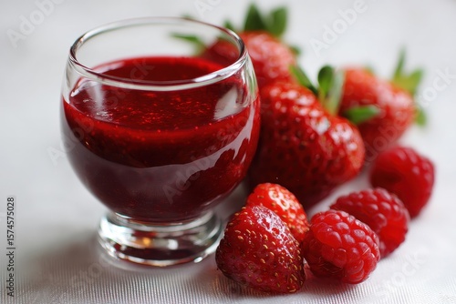 Wallpaper Mural Coulis. Strawberry Berry Compote for Desserts and Sweet Treats Torontodigital.ca