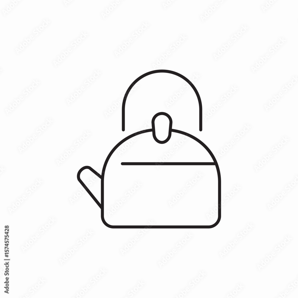 Obraz premium water kettle icon sign vector