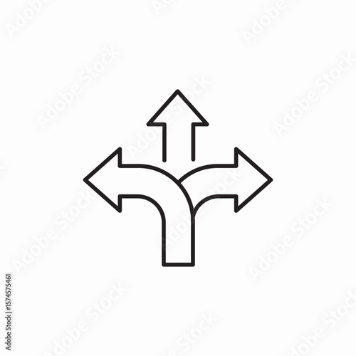 way direction icon sign vector