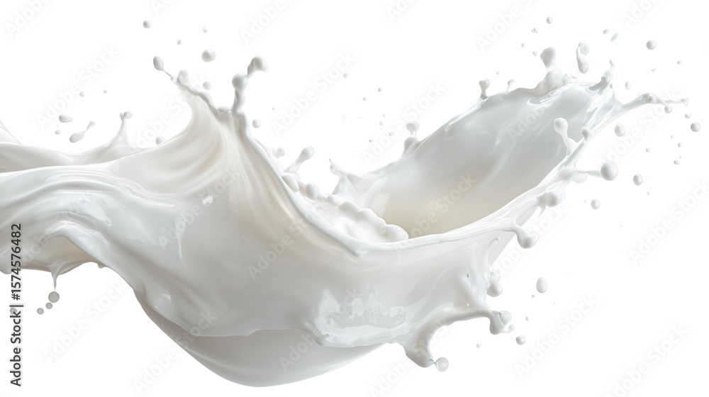 Dynamic splash of fresh milk, organic dairy, rich in calcium, creamy ingredient, perfect for creative designs, on transparent background. Dynamic splash of fresh milk, organic dairy, rich in calcium, creamy ingredient, perfect for creative designs, on transparent background.