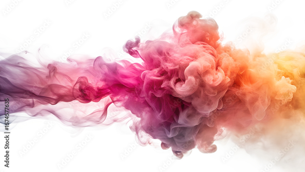 Fototapeta premium Colorful Abstract Ink Flow on Transparent Background