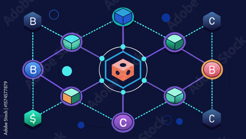 A colorful graphic of a box with a bunch of different shapes and numbers surrounding it. The box is labeled "box" and the shapes and numbers are labeled with their respective values