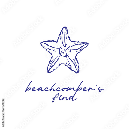 Hand-drawn starfish and underwater reef design capturing coastal and oceanic elements. Seamless pattern perfect for textile and decorative backgrounds.