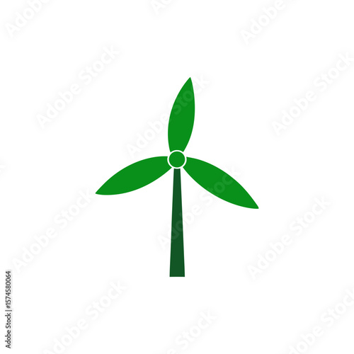 Minimalist wind turbine with leaf blades for renewable energy and eco friendly solutions