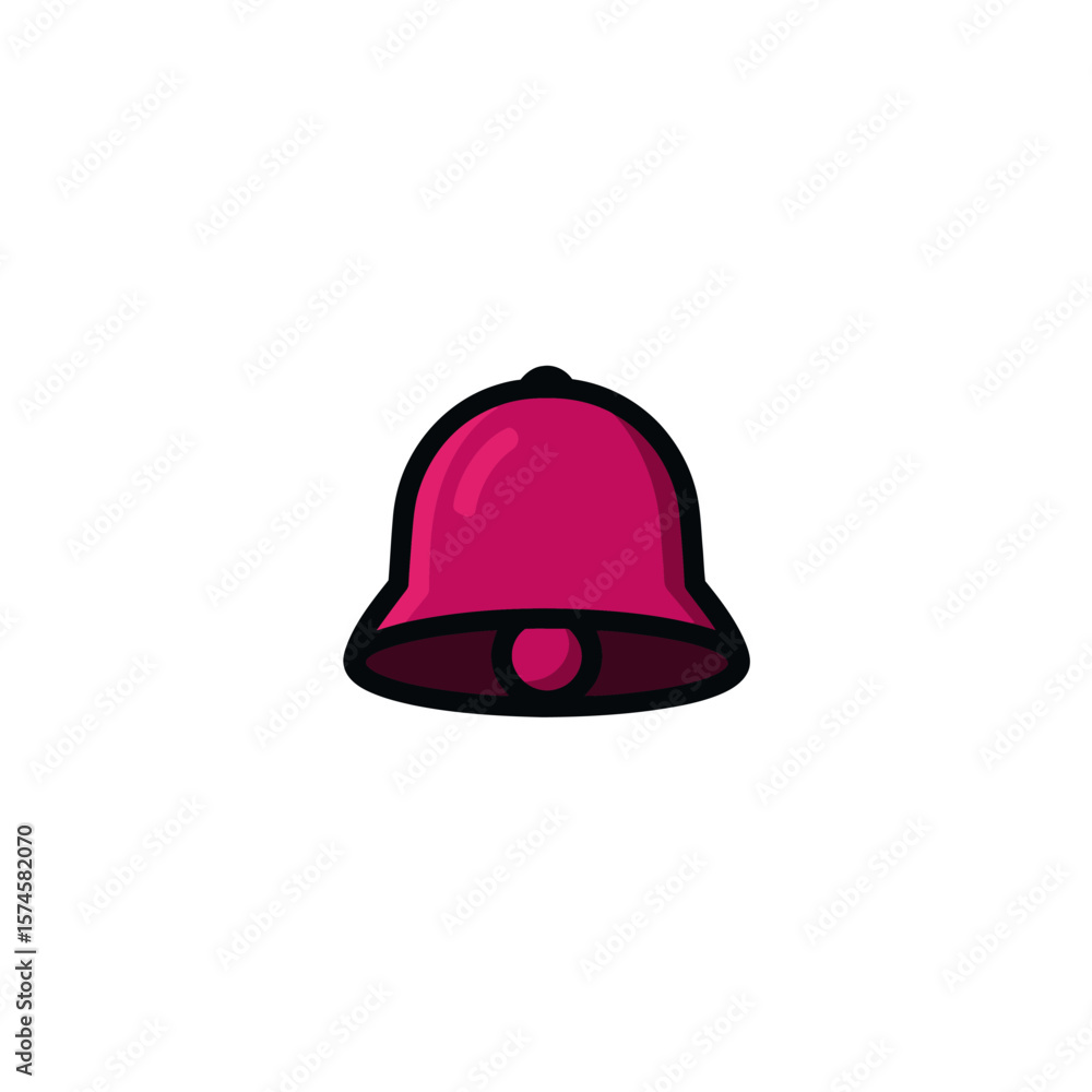 Fototapeta premium Magenta notification bell alerts messages on white backdrop digital