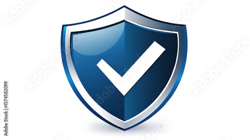 A glossy shield icon with a checkmark.
