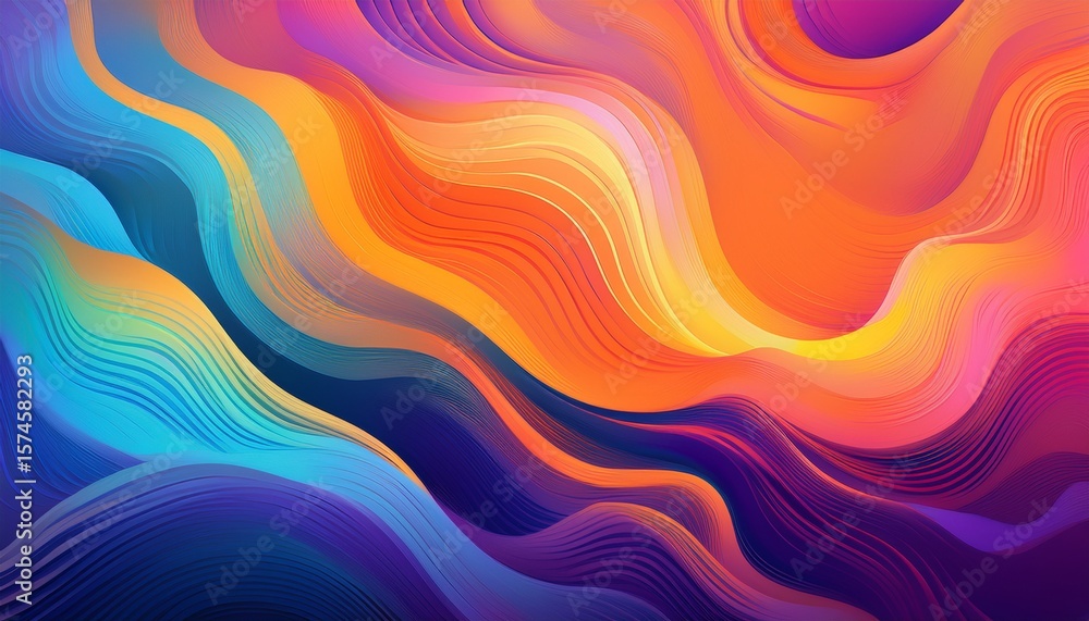 Fototapeta premium vibrant abstract poster design with gradient colors a modern abstract poster featuring dynamic creating a vibrant and futuristic aesthetic perfect for creative projects digital art