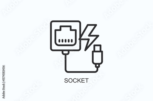 Socket Icon Or Logo Isolated Vector Illustration