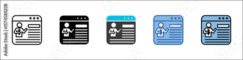 Speaker Bio Icon Pack Multistyle Illustration