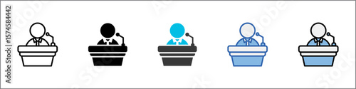 Speaker Icon Pack Multistyle Illustration