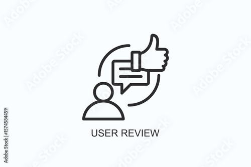 User Review Icon Or Logo Isolated Vector Illustration