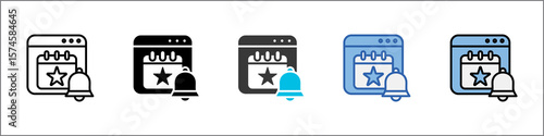 Event App Icon Pack Multistyle Illustration