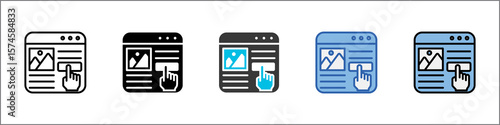 Interactive Content Icon Pack Multistyle Illustration