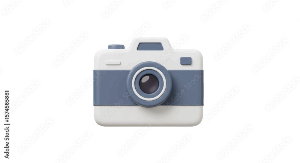Camera icon front view vector for app UI, white background Camera icon front view vector for app UI, white background
