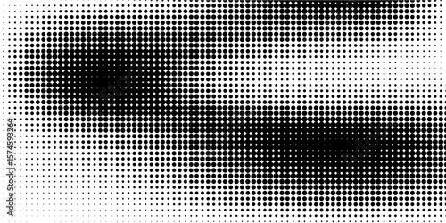 Grunge halftone gradient background. Faded grit noise texture. White and black sand wallpaper. Retro pixelated backdrop. Anime or manga style comic overlay. Vector graphic design textured template