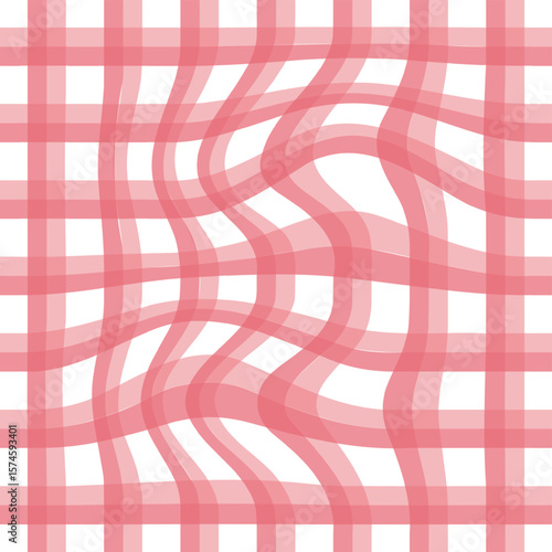 Gingham seamless pattern. Seamless checkered pattern. Texture cherry, blue, yellow, green and white vichy. Checkered wallpaper. Design of samples of natural fabric and textiles