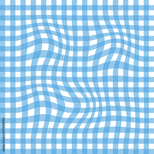 Gingham seamless pattern. Seamless checkered pattern. Texture cherry, blue, yellow, green and white vichy. Checkered wallpaper. Design of samples of natural fabric and textiles