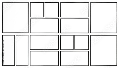 Blank comic book panels