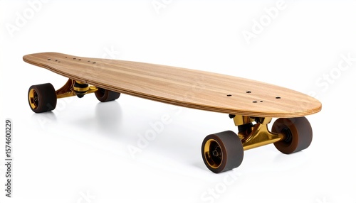 Long wooden skateboard