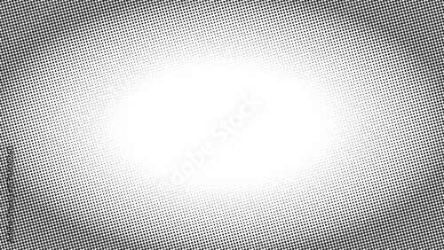 Oval frame, comic retro dotted gradient background, banner with dots, circles. Abstract halftone textured. Grunge groovy texture on transparent. Vector EPS10