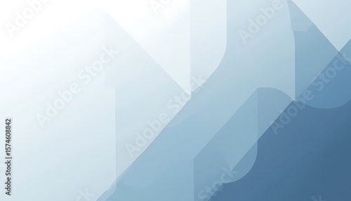 Abstract Blue Geometric Shape Art