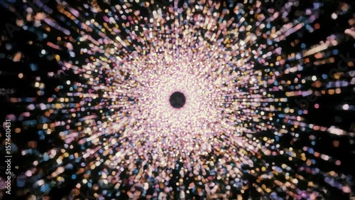 Futuristic High-Speed Particle Tunnel Animation