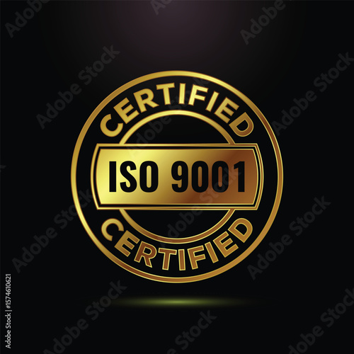 ISO 9001 Certification Seal Displaying Quality Assurance and Compliance for Business Excellence and Reliability