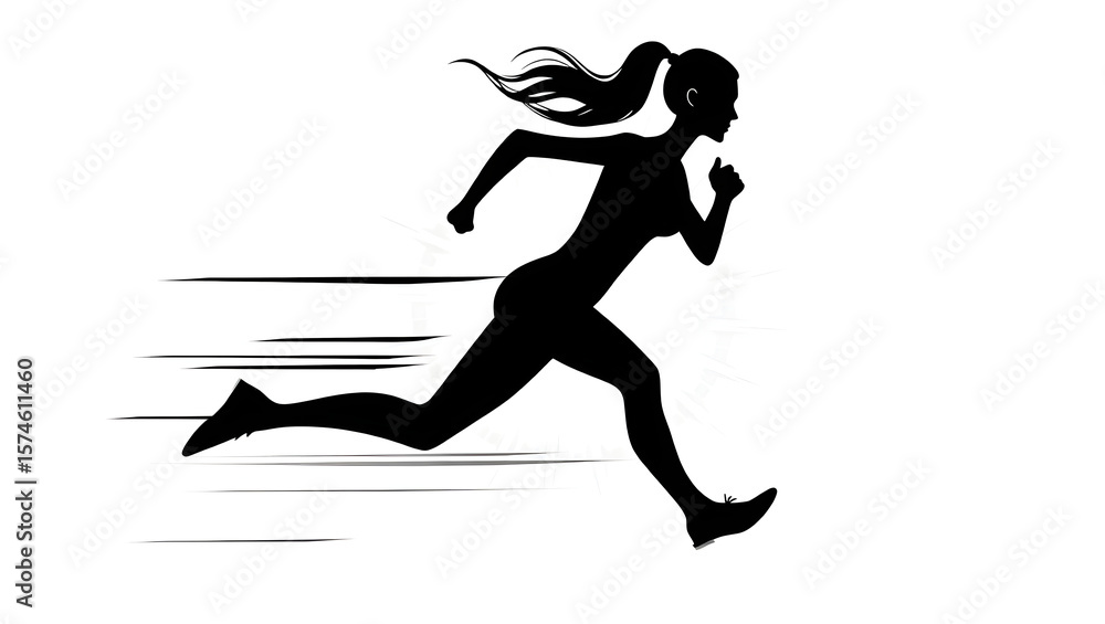 Running girl vector art Running girl vector art