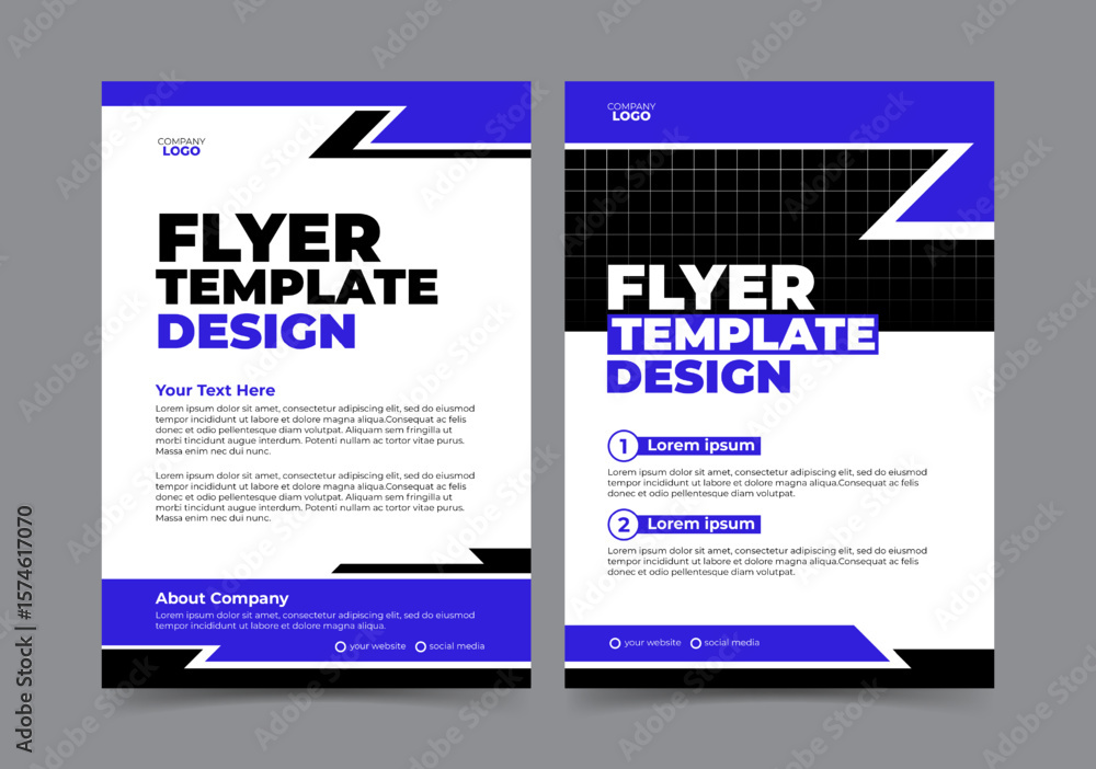 Naklejka premium Flat design flyer template